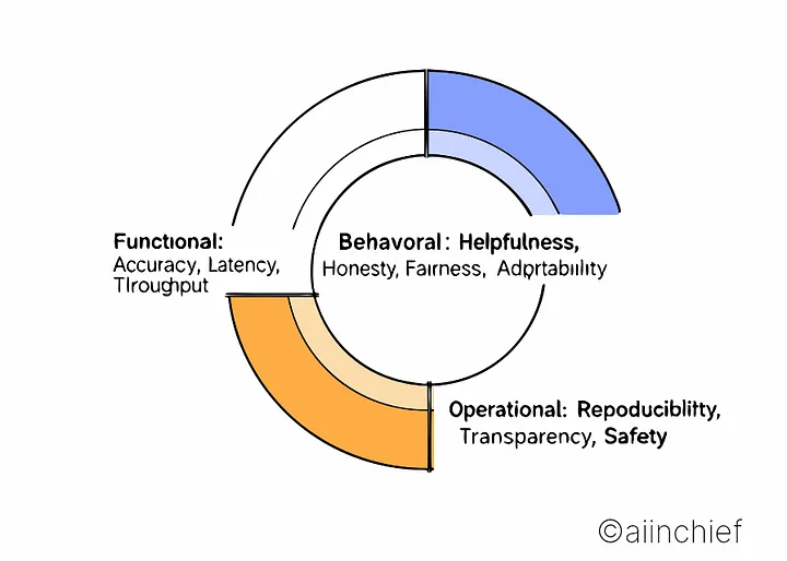 The three dimensions of model goodness: functional, behavioral, operational.